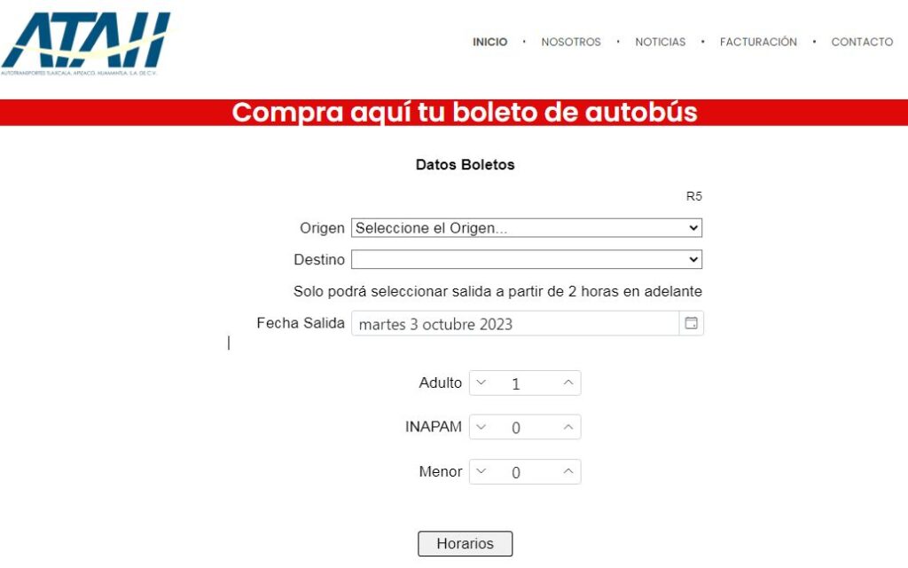 Autobuses Atah: Horarios, Destinos, Boletos, Teléfonos 【2024】